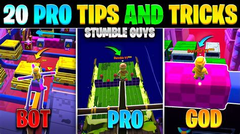 hzntips|20 Pro Tips and Tricks in Stumble guys .